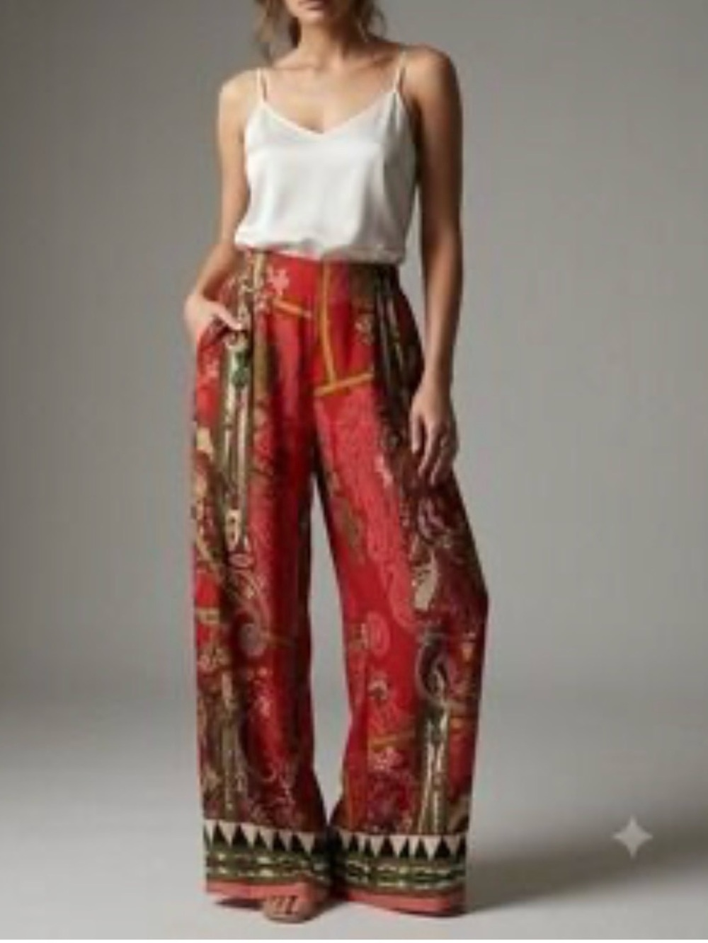Beige by eci  Wide-Leg  Palazzo Pants Sz 6